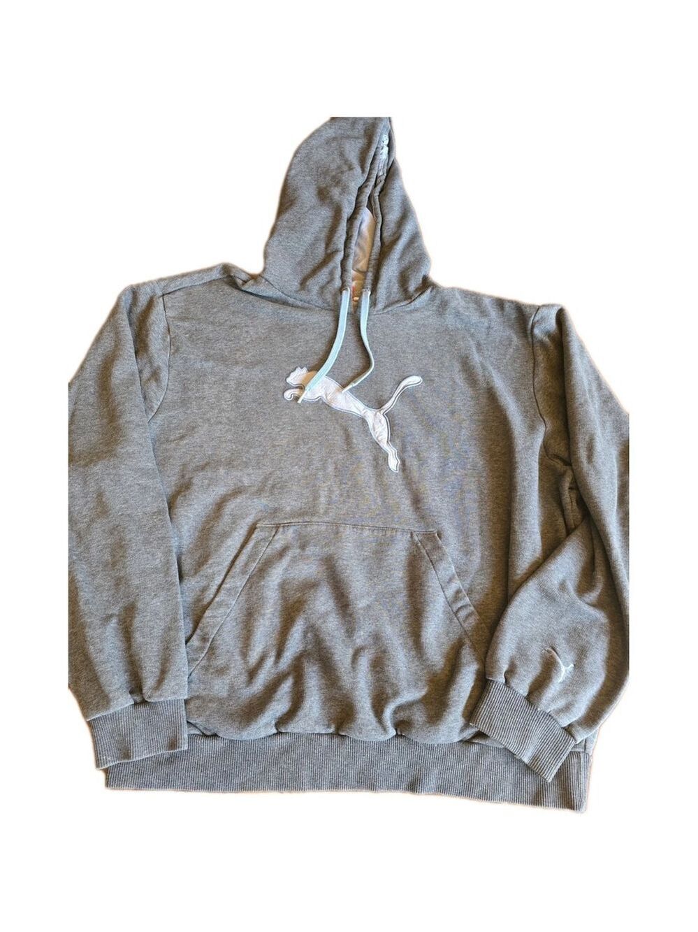 PUMA Cat Logo Pullover Hoodie Mens Grey Casual Outerwear 67271203